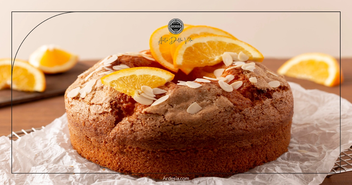 کیک بادام و پرتقال سیسیلی (Torta di Mandorle e Arancia) – ترکیب بی‌نظیر طعم‌ها
